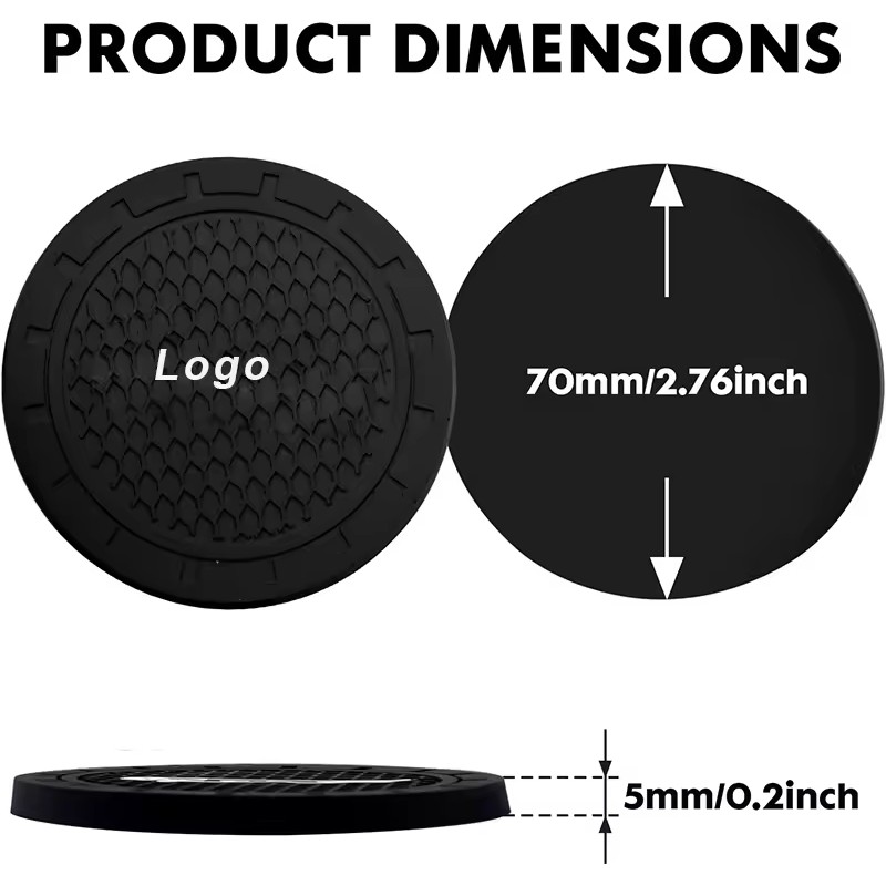 Car Coasters Manufacturer - 2pcs Custom Logo Anti-Slip