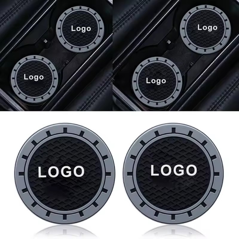 Car Coasters Manufacturer - 2pcs Custom Logo Anti-Slip