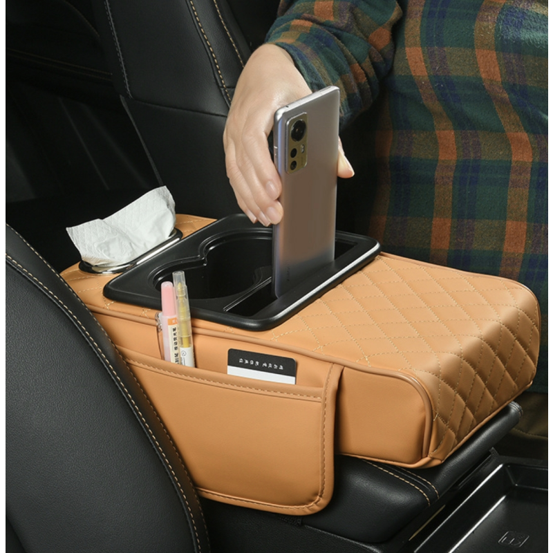 Leather Armrest Manufacturer - Durable with Cup Holder