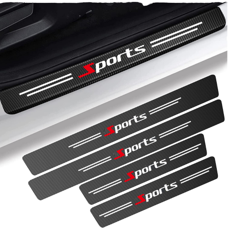 Threshold Protector Manufacturer - Custom Logo 4pcs Carbon Fiber