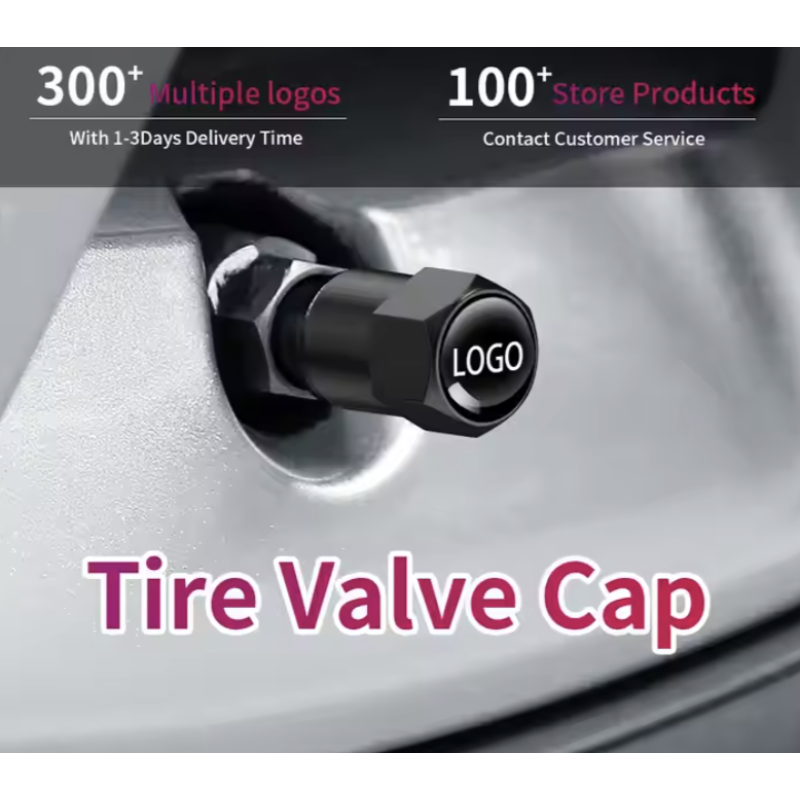 Tire Valve Cap Manufacturer - Custom Logo Aluminum Neo Chrome