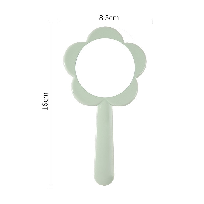 Handheld Makeup Mirror Supplier - Portable Flower Shape Custom Logo Hand Handle