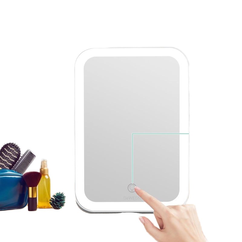 LED Desktop Mirror Manufacturer - Custom LED Three Color Touch Screen USB Rechargeable