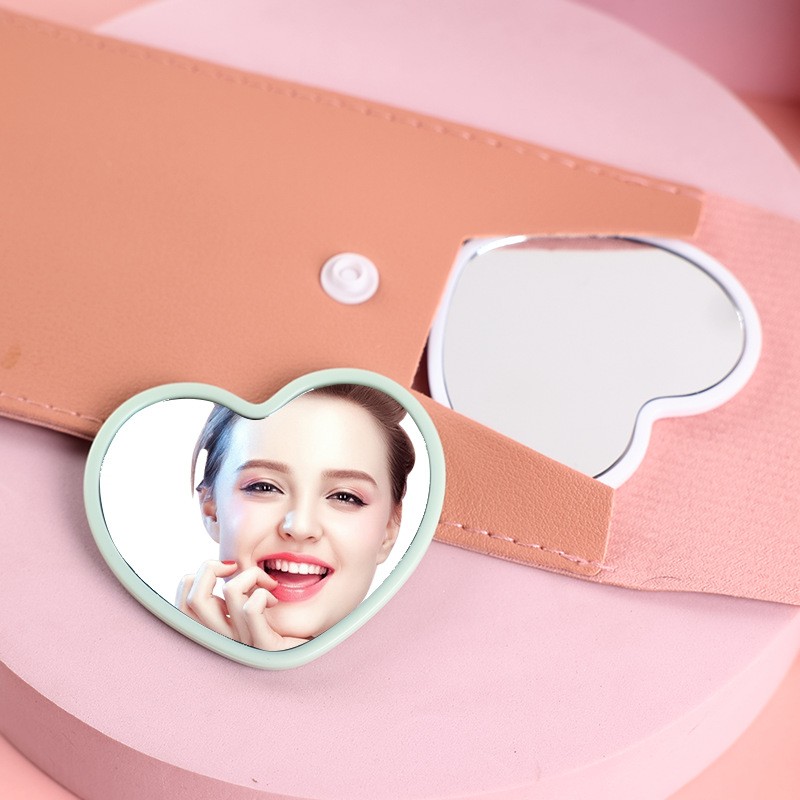 Pocket Makeup Mirror Factory - Mini Heart Shape Compact Small Custom Logo Promotional