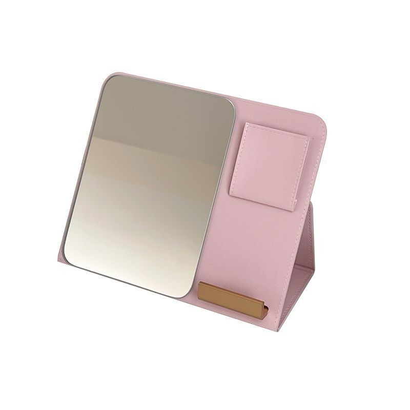 Desktop Mirror Manufacturer - Luxury Leather Personalized with Mobile Phone Stand