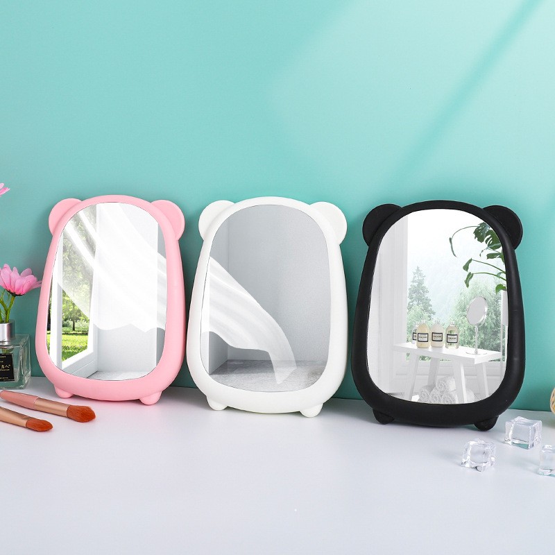 Desktop Makeup Mirror Factory - Cute Portable Plastic Bear Shape Stand Personalized
