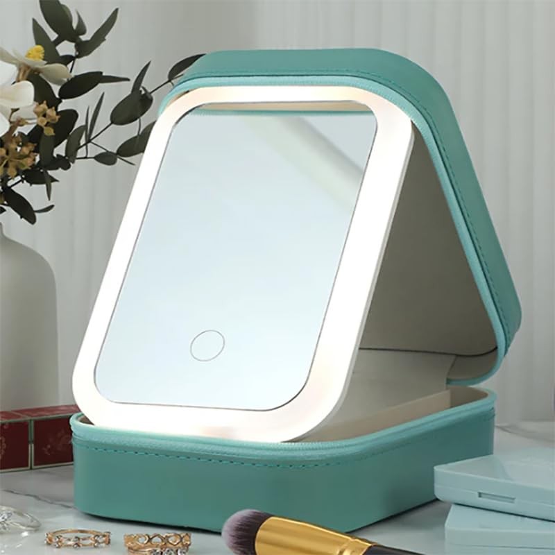 LED Cosmetic Mirror Supplier - Portable Multifunctional Leather with Personalized Storage
