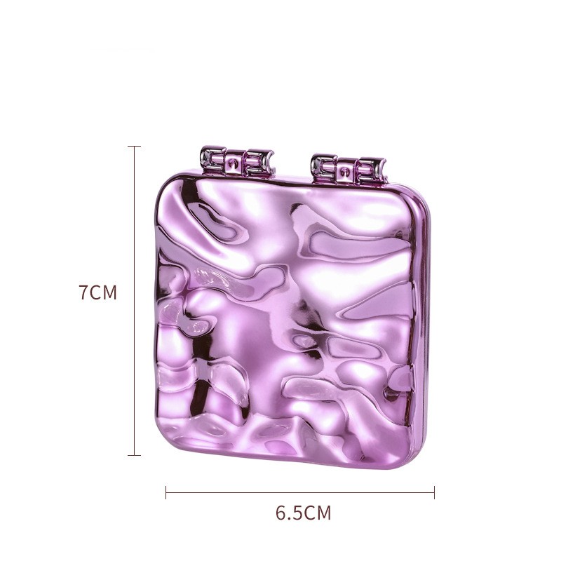 Pocket Makeup Mirror Supplier - Mini Double Side Plastic Electroplated Custom Logo