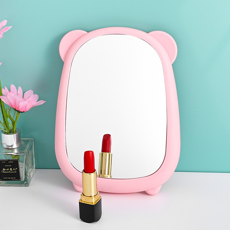 Desktop Makeup Mirror Factory - Cute Portable Plastic Bear Shape Stand Personalized