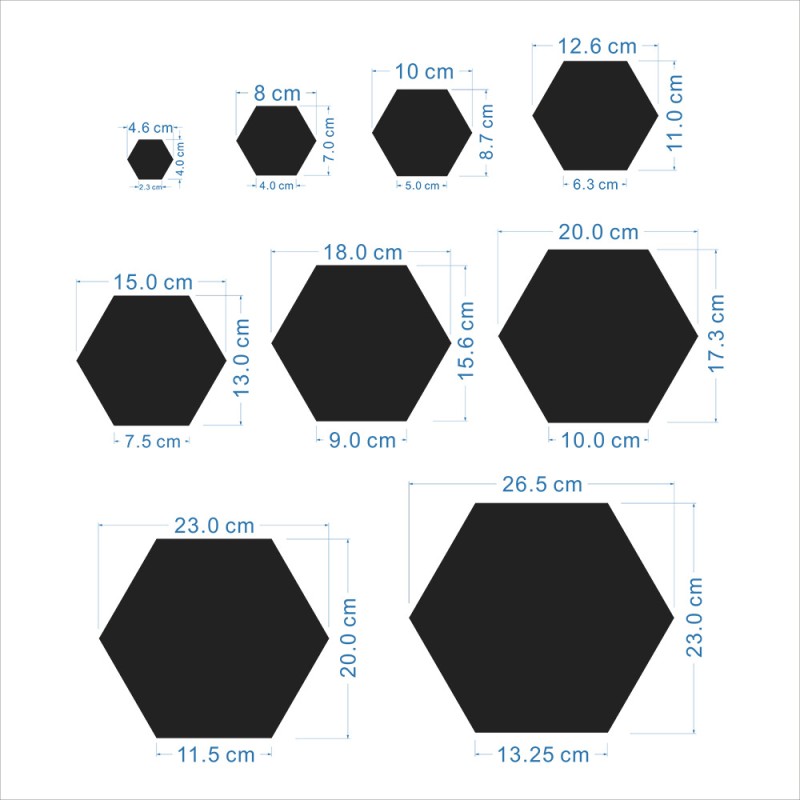 Wall Mirror Supplier - Modern 3D Hexagon Acrylic Custom Size Sheets Stickers