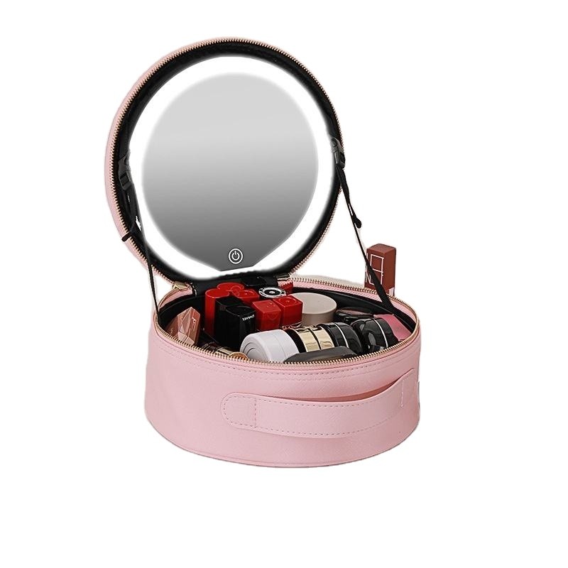 LED Makeup Mirror Manufacturer - Wholesale Large Capacity Portable Cosmetic Bag Mirror