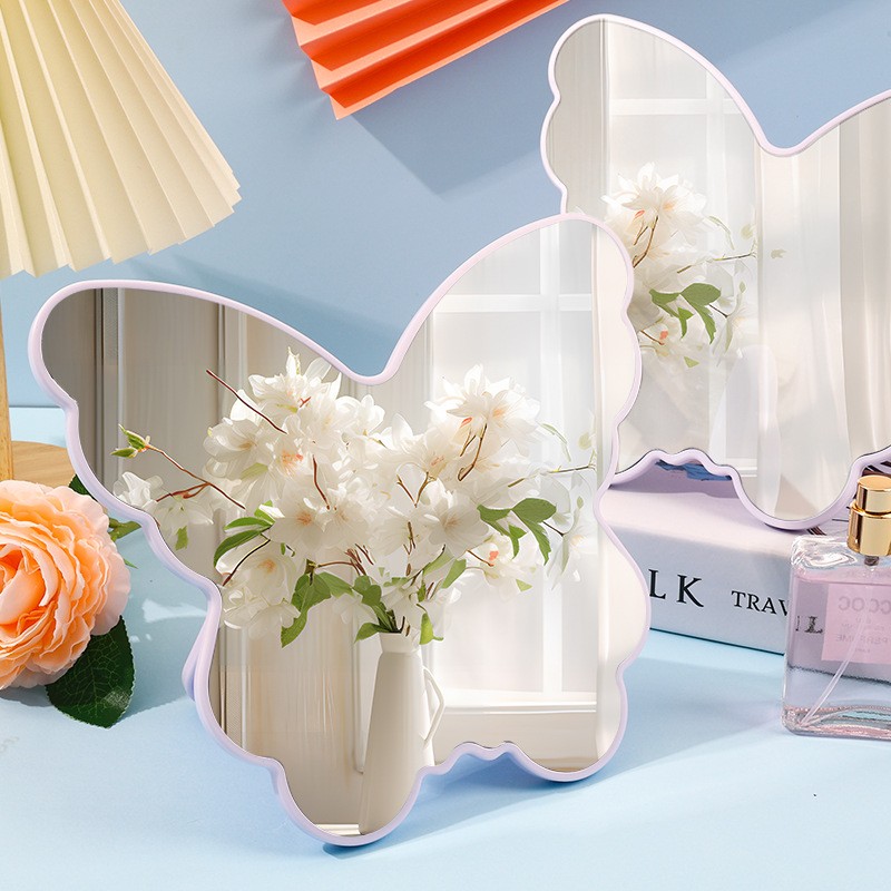 Desktop Makeup Mirror Factory - Customized LOGO Personalized Folding Large Size Butterfly