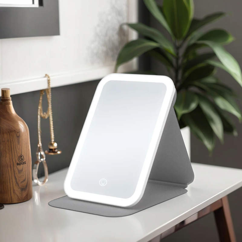 LED Makeup Mirror Supplier - Custom LED Three Color Touch Screen USB Rechargeable