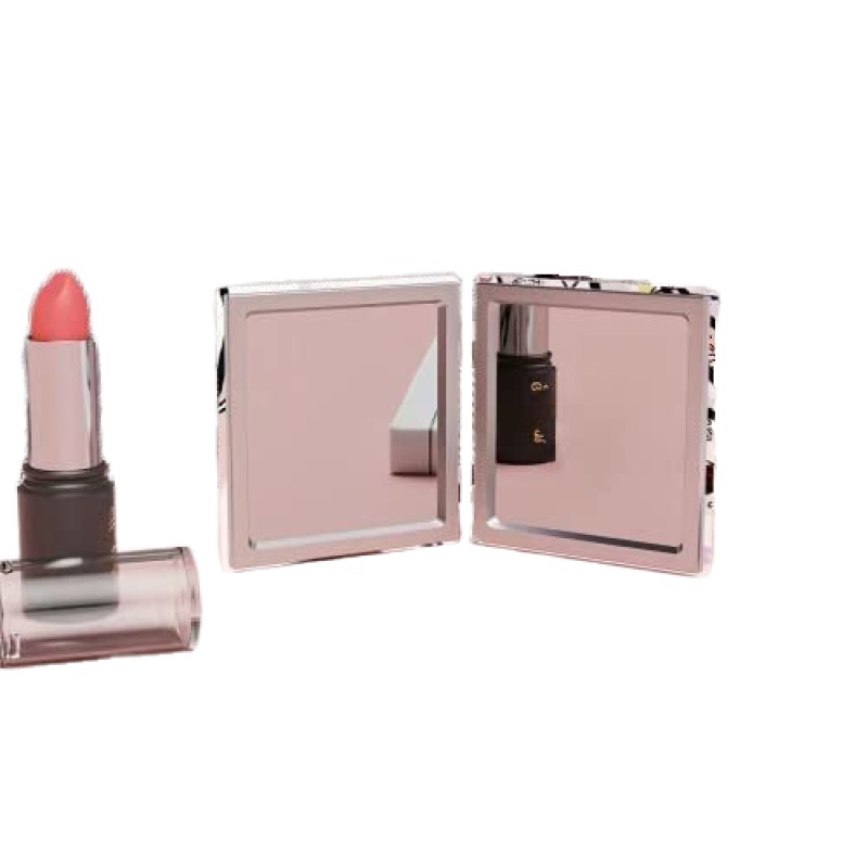 Mini Makeup Mirror Manufacturer - New PU 3D Cartoon Design Portable Double Sided Square