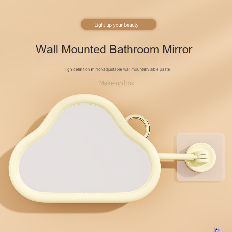 Bathroom Wall Mirror Factory - Cute Cloud Shape 360 Degree Rotation Personalized