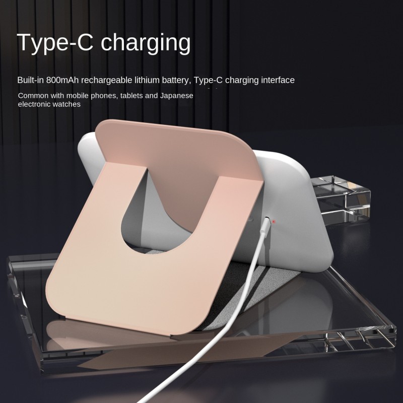 LED Desktop Mirror Supplier - Portable LED Rotating USB Rechargeable Foldable PU