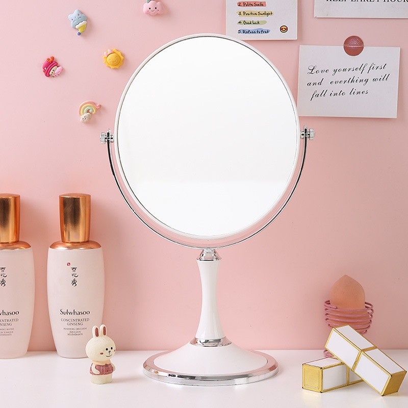 Desktop Vanity Mirror Factory - Luxury Vintage Double Sided Magnification Plastic Frameless