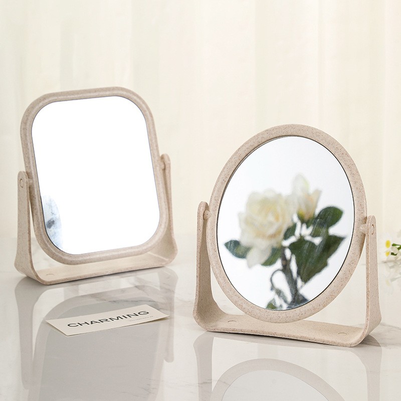 Desktop Mirror Factory - Wholesale Simple Portable Plastic Custom Logo Double Sided