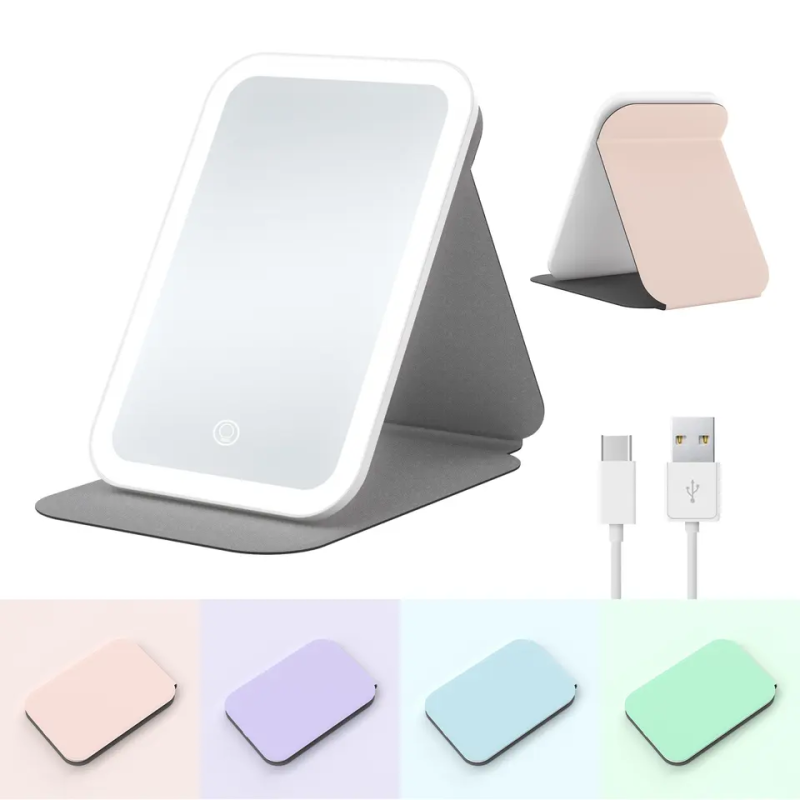 LED Makeup Mirror Supplier - Custom LED Three Color Touch Screen USB Rechargeable