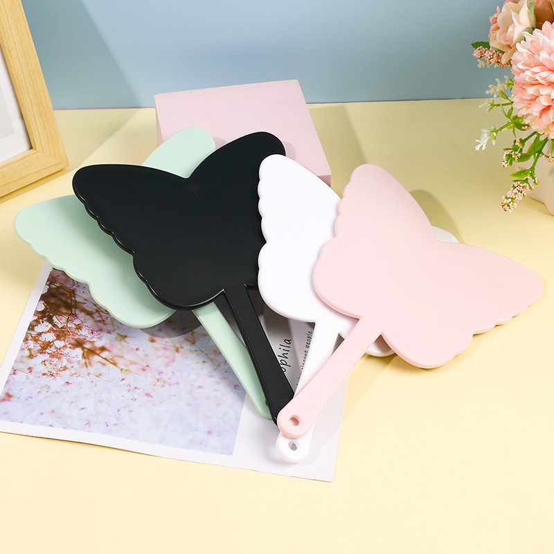 Handheld Mirror Factory - Hot Sales Plastic Custom Logo Large Size Butterfly