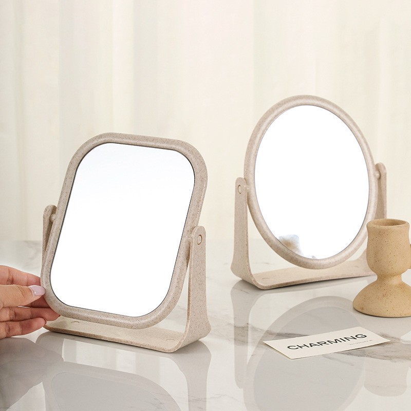 Desktop Mirror Factory - Wholesale Simple Portable Plastic Custom Logo Double Sided