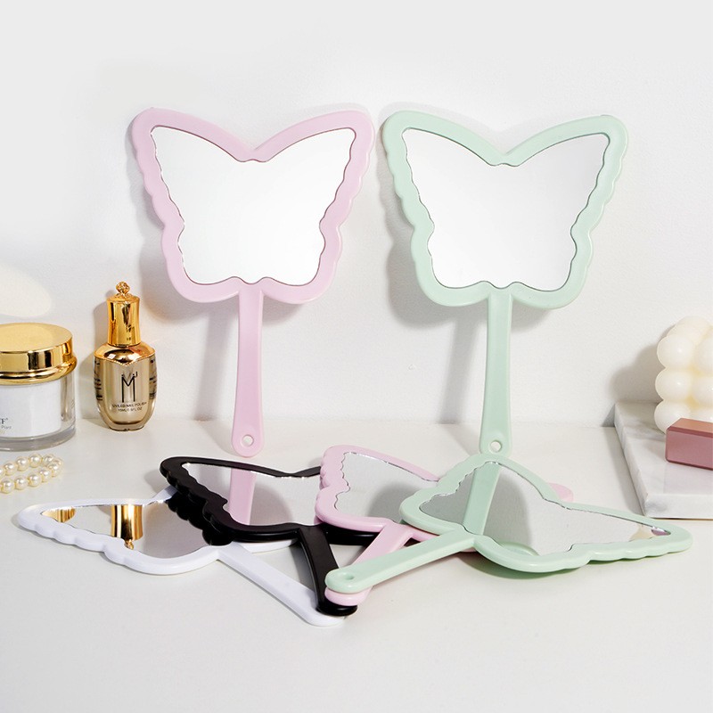 Handheld Mirror Factory - Hot Sales Plastic Custom Logo Large Size Butterfly