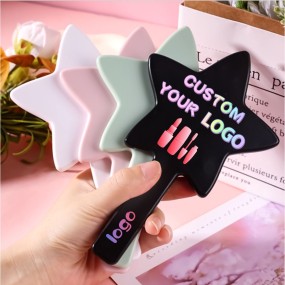 Hand Mirror Factory - Wholesale Customizable Logo Five Pointed Star Shaped Portable