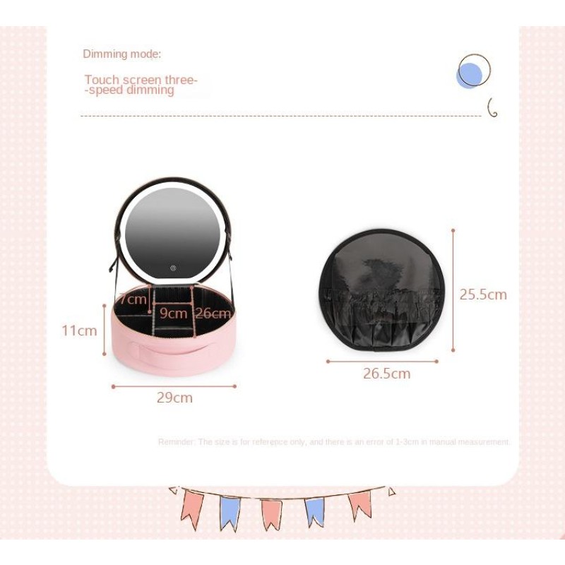 LED Makeup Mirror Manufacturer - Wholesale Large Capacity Portable Cosmetic Bag Mirror