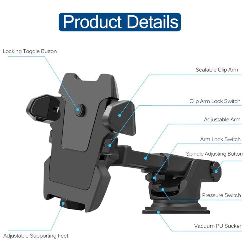 Car Phone Holder Manufacturer - Dashboard Windshield Suction Cup