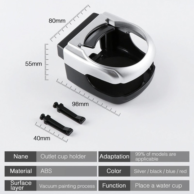 Car Cup Holder Factory - 2-in-1 Slip-Proof ABS Rotating