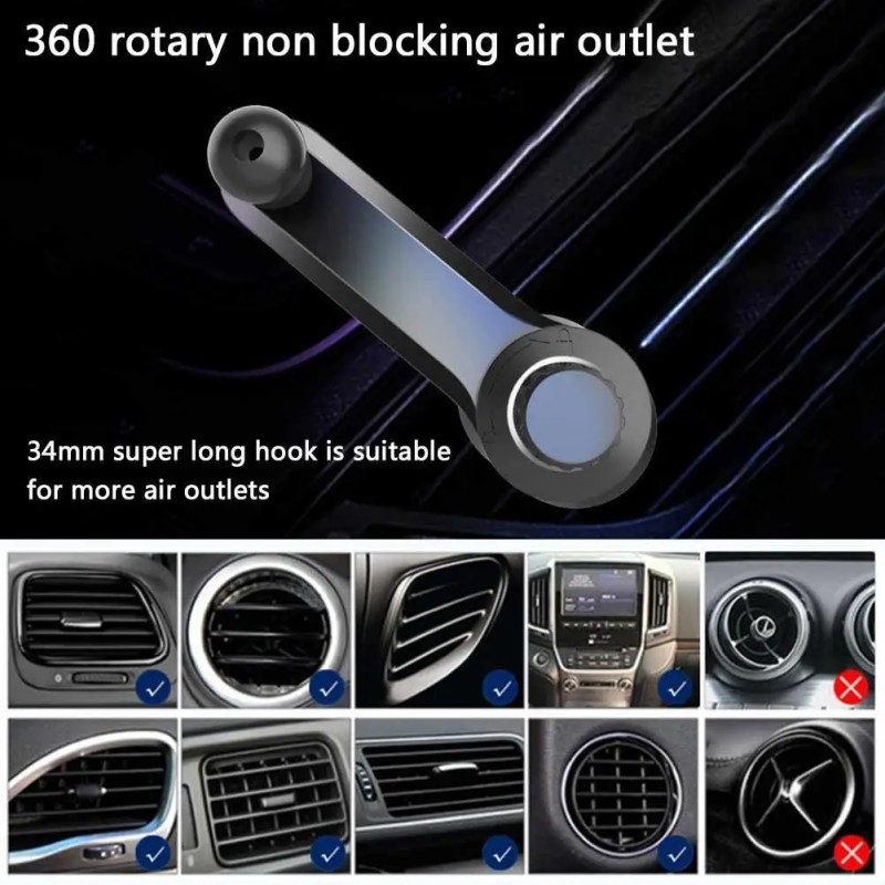 Car Phone Bracket Factory - 360 Rotation Air Vent Clip