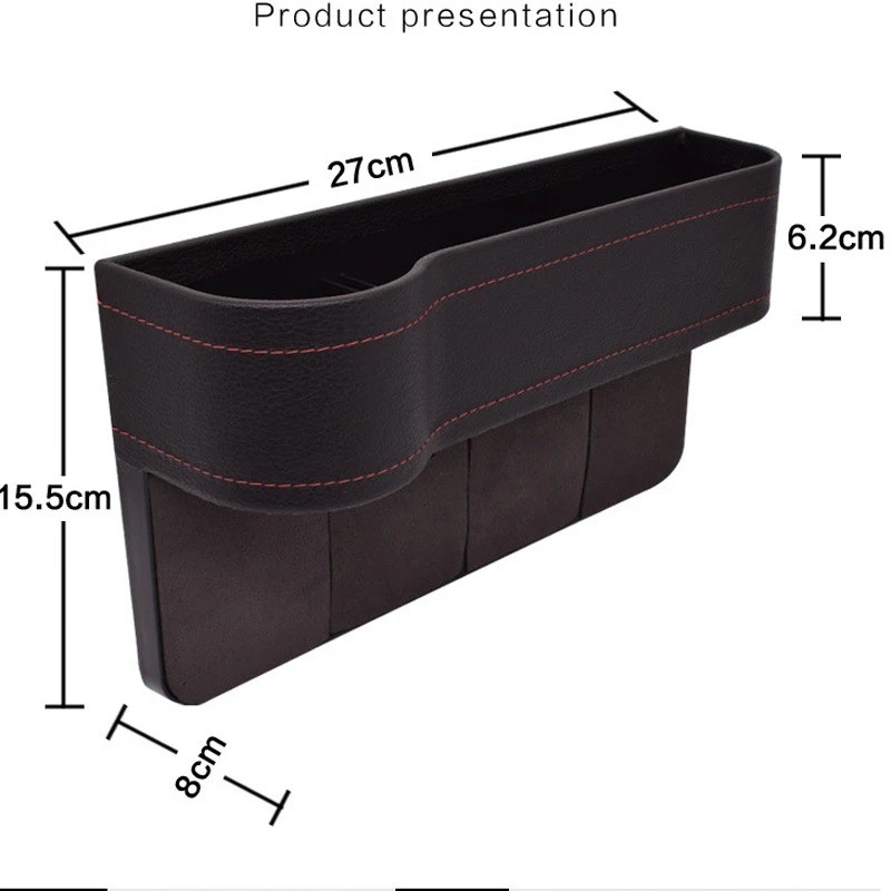 Car Organizer Factory - Cup Holder PU Leather Slit Box
