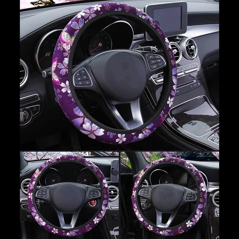 Steering Wheel Cover Manufacturer - 38cm Anti-Slip Flowers