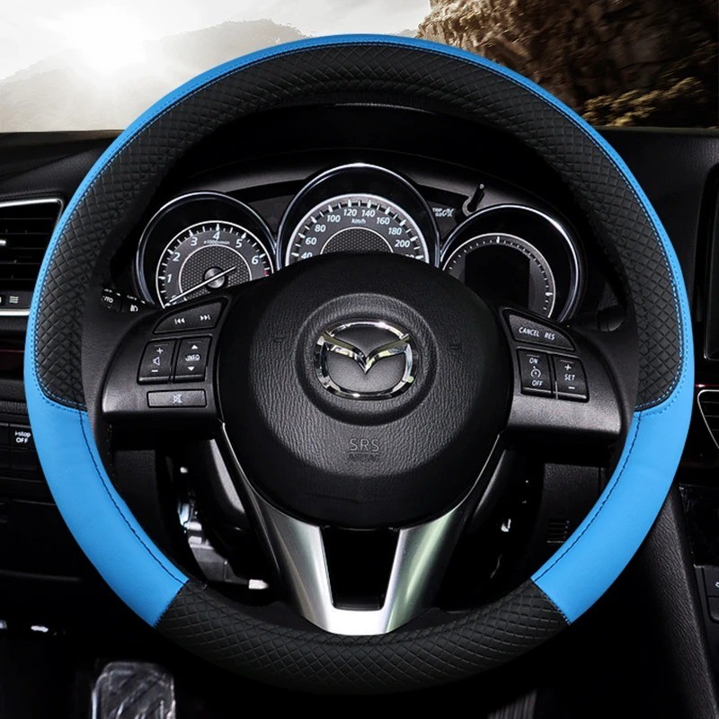 Steering Wheel Cover Manufacturer - Dual Color Blocking Microfiber