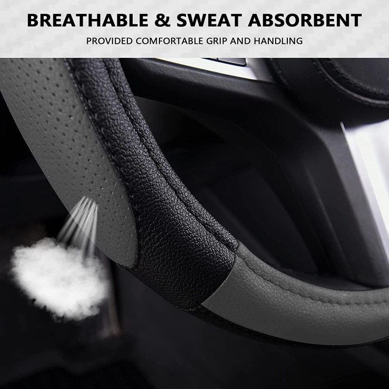 Steering Wheel Cover Factory - Universal 38cm PU Leather