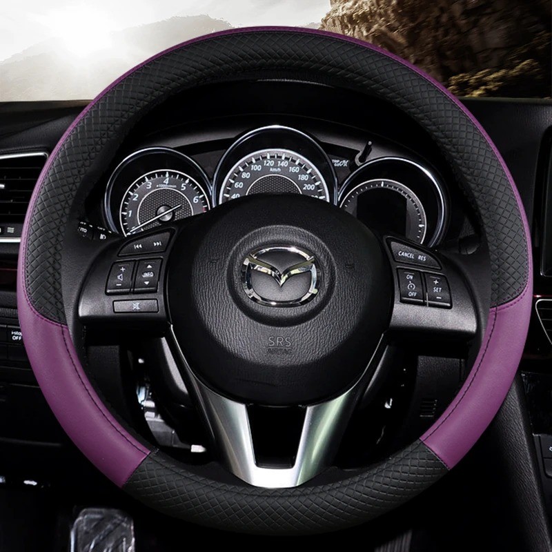 Steering Wheel Cover Manufacturer - Dual Color Blocking Microfiber