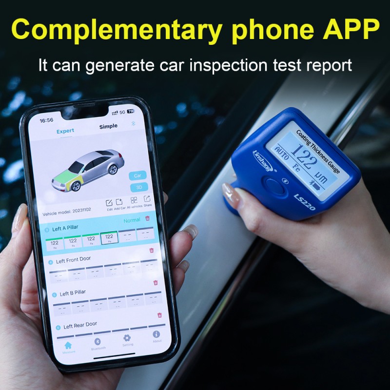 Coating Thickness Gauge Manufacturer - LS220 Digital Car Paint