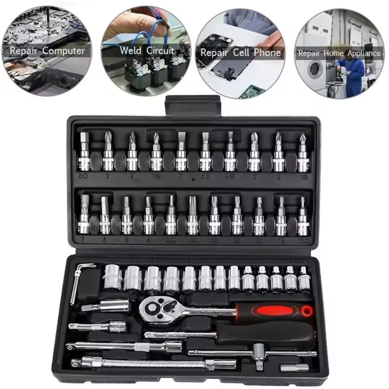Tool Set Manufacturer - High Quality 46 Pc Socket Steel