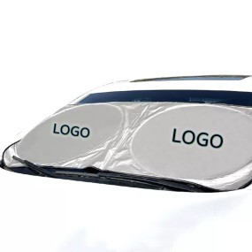 Sunshade Manufacturer - Custom Silver Polyester Two Round Foldable