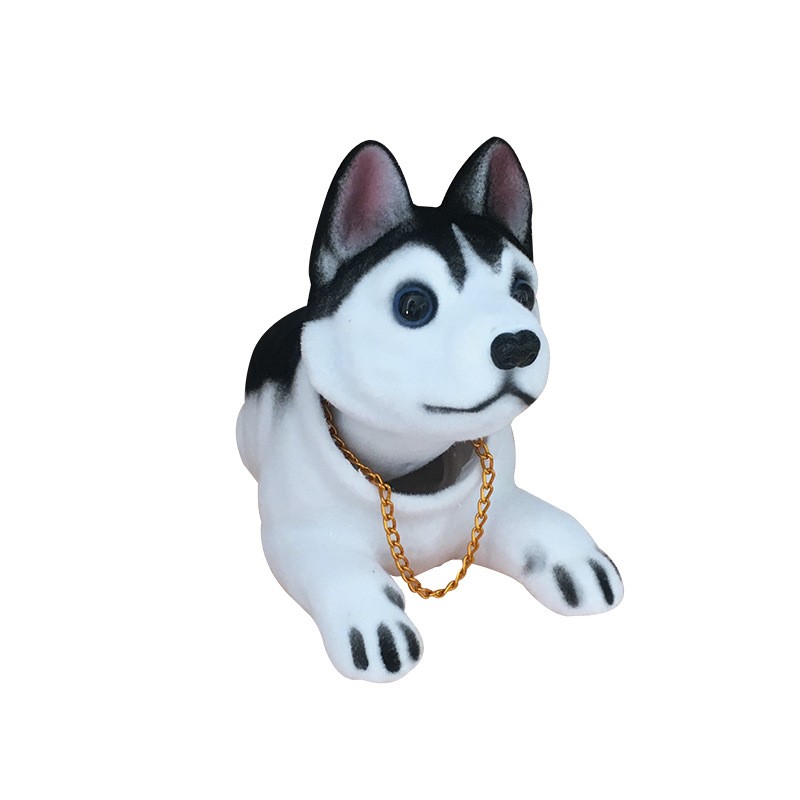 Bobble Head Toy Manufacturer - Husky Nodding Dog Dashboard