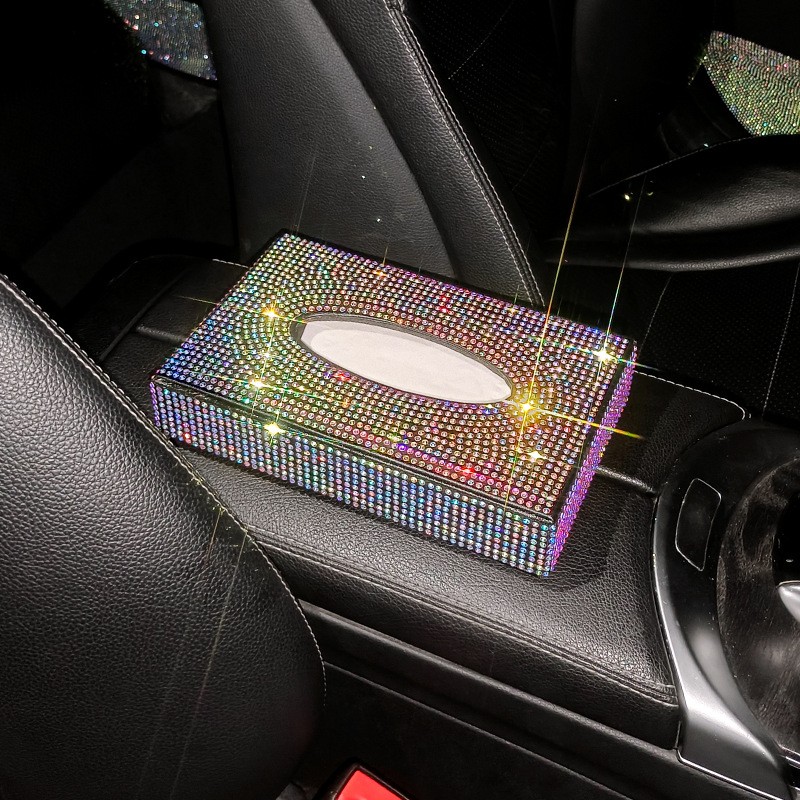 Car Tissue Box Manufacturer - Leather Bling Rhinestone