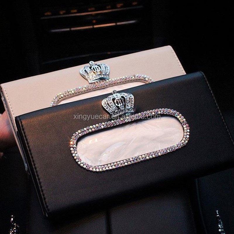 Car Tissue Holder Manufacturer - Rhinestone Hanging Crown