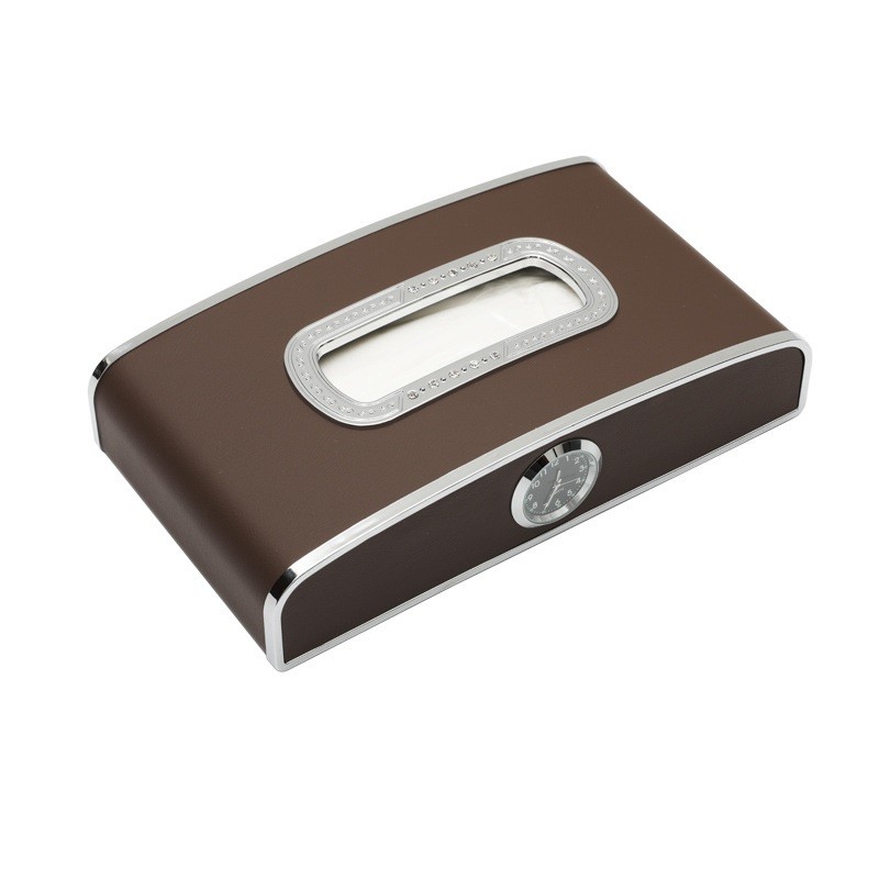 Car Tissue Box Manufacturer - Business Logo PU Leather