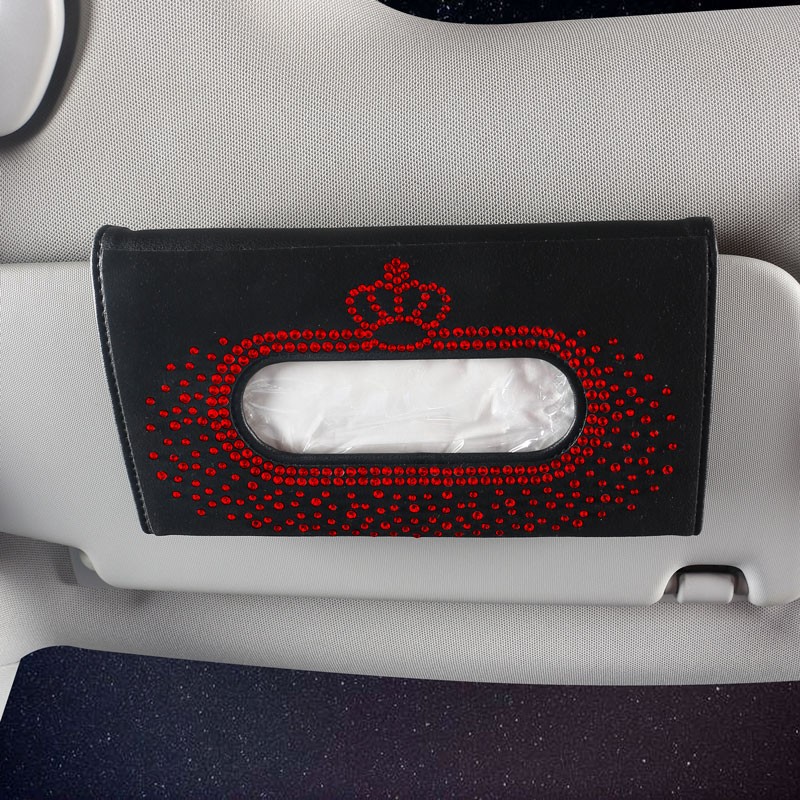 Sun Visor Tissue Box Manufacturer - Rhinestone Crystal Diamond
