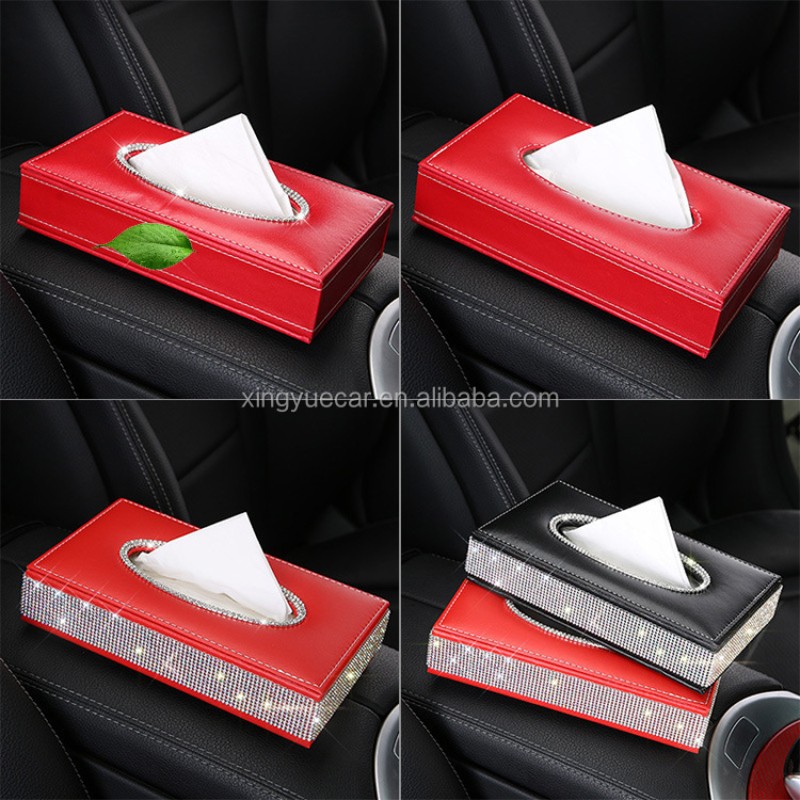 Sun Visor Tissue Box Manufacturer - Bling Crystal Diamond