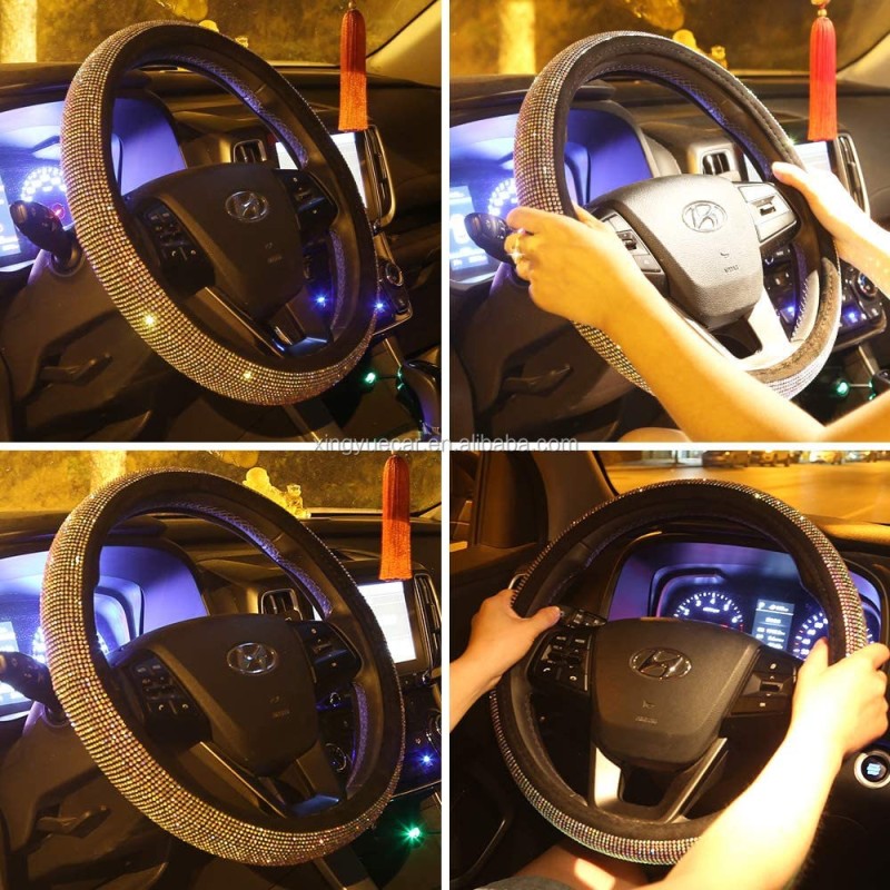 Steering Wheel Cover Manufacturer - Luxury Crystal Rhinestone