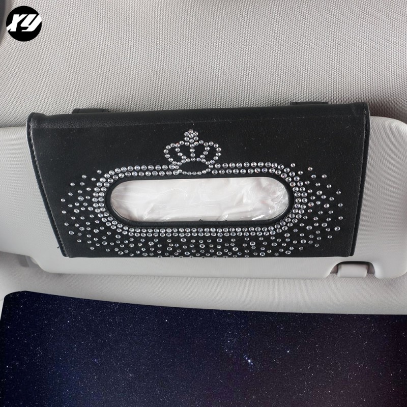 Sun Visor Tissue Box Manufacturer - Rhinestone Crystal Diamond