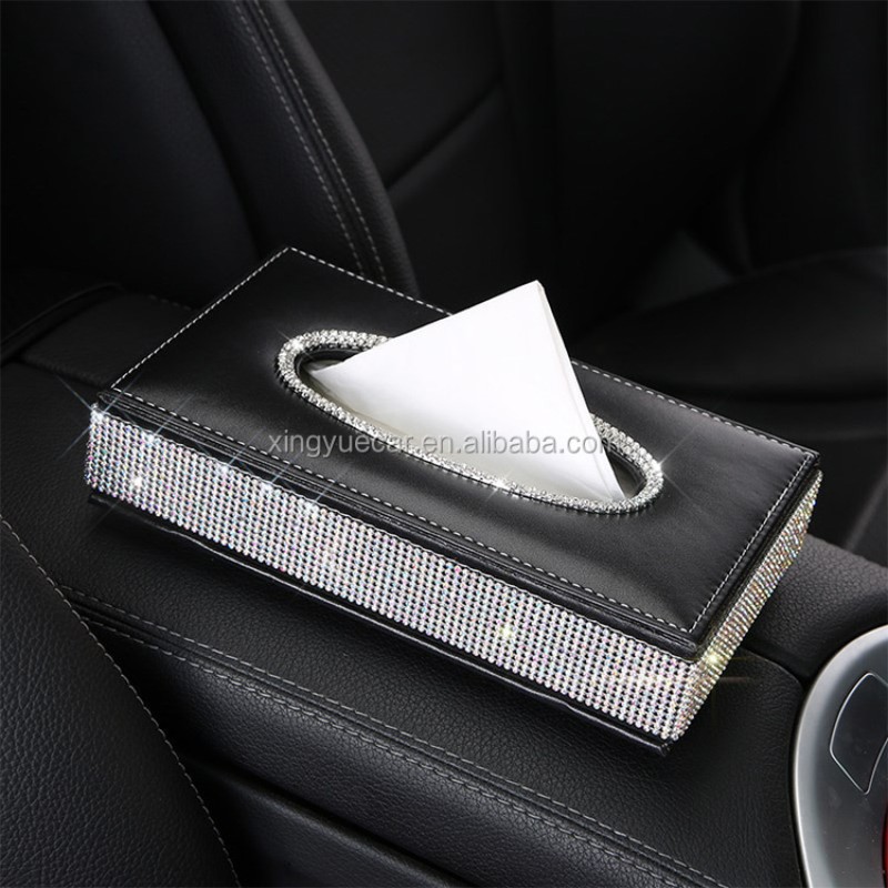 Sun Visor Tissue Box Manufacturer - Bling Crystal Diamond
