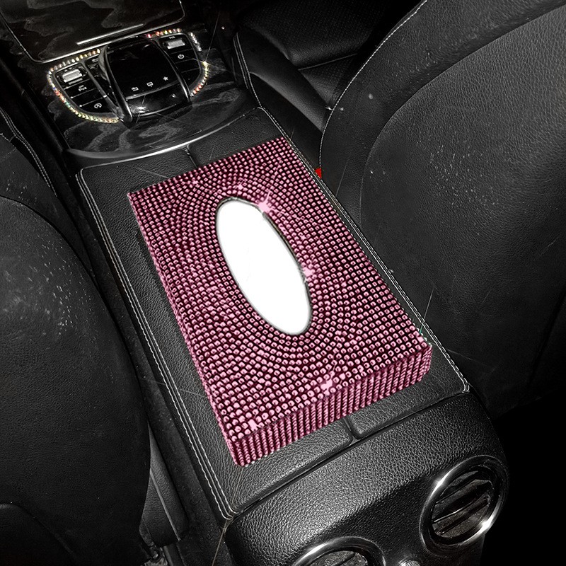Car Tissue Box Manufacturer - Leather Bling Rhinestone