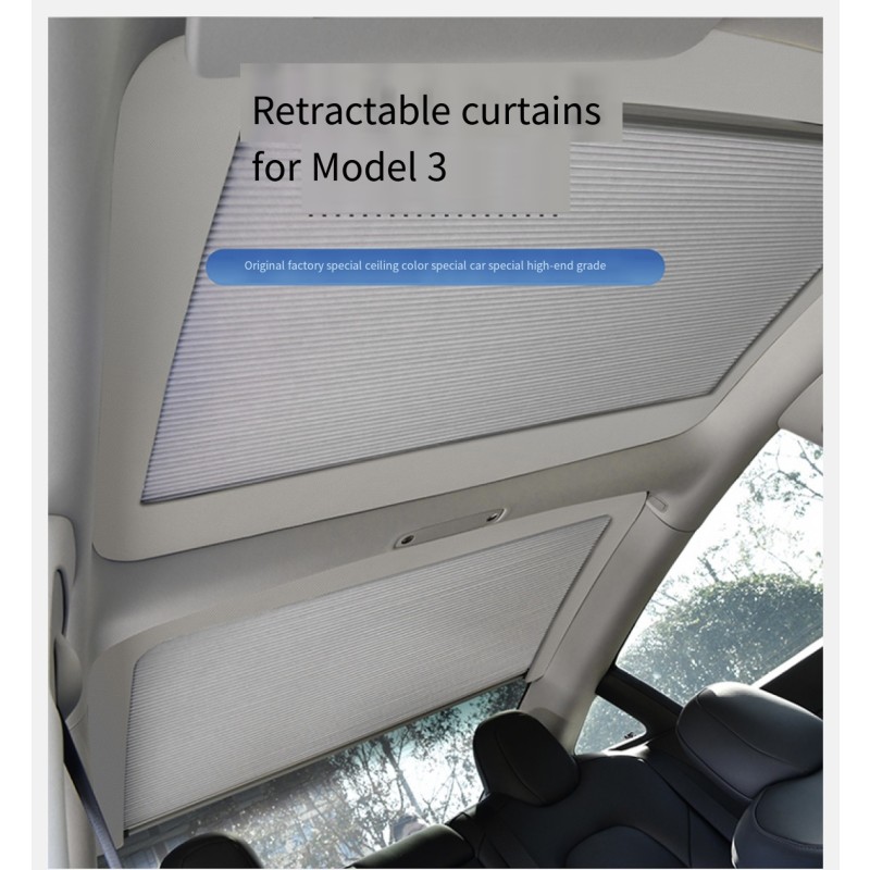 Sunroof Shade Factory - Tesla Model 3 Magnetic Suction